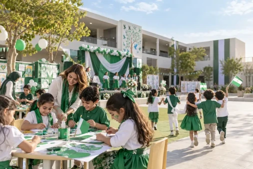 اليوم الوطني السعودي 96 في المدارس 2026: أفكار للإذاعة والمسابقات والأنشطة